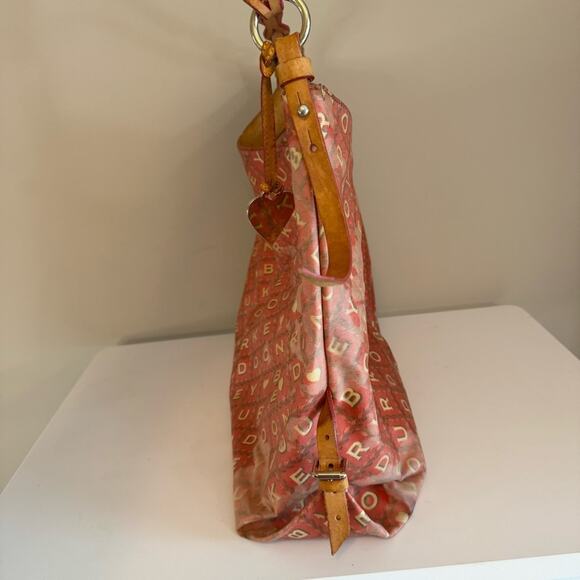 Dooney & Bourke Red Heart Logo Canvas Hobo Shoulder Bag – Vintage Valentine’s - Picture 4 of 16